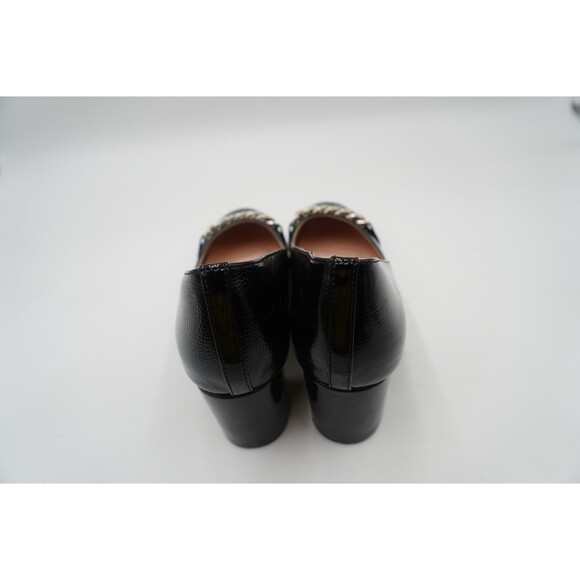 Jones New York Black Korsa Block Heel Pumps Chain Accent Round Toe Office Size 7 - Picture 8 of 10